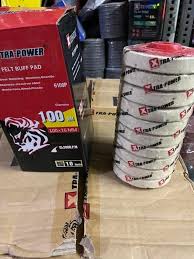 XtraPower Felt Buff PAD (NON-WOVEN PAD) 4" White  FOR STEEL & METAL